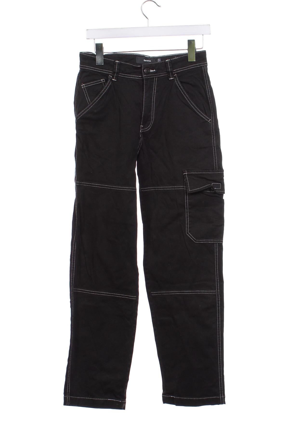 Pantaloni de bărbați Bershka, Mărime XS, Culoare Negru, Preț 44,99 Lei