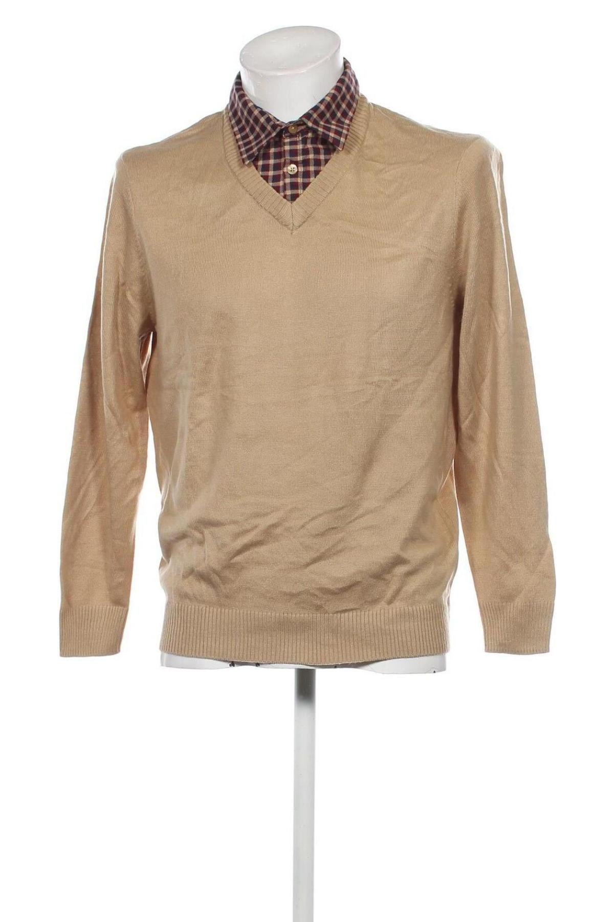 Herrenpullover, Größe L, Farbe Beige, Preis 7,49 €