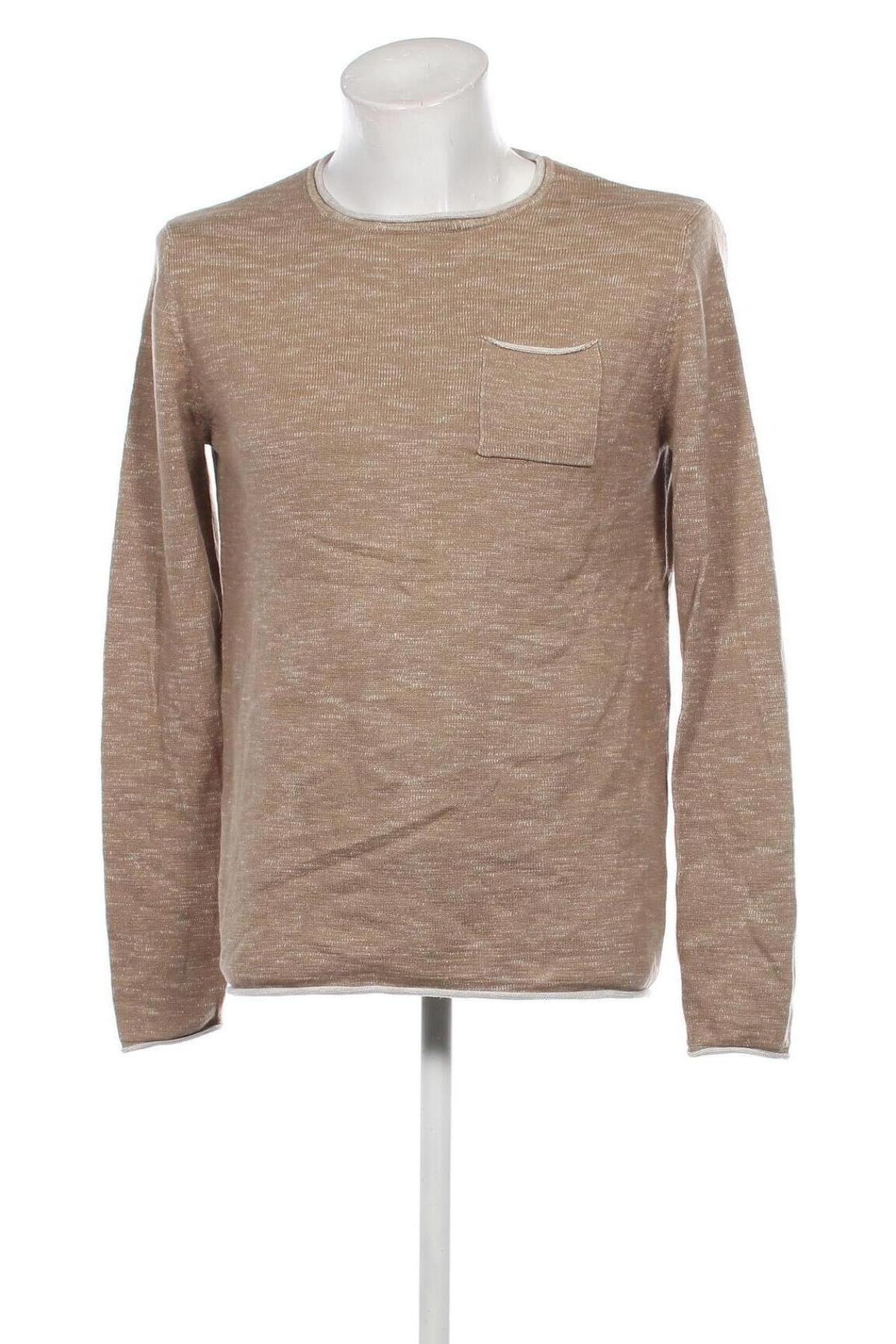 Herrenpullover Review, Größe M, Farbe Beige, Preis 8,49 €