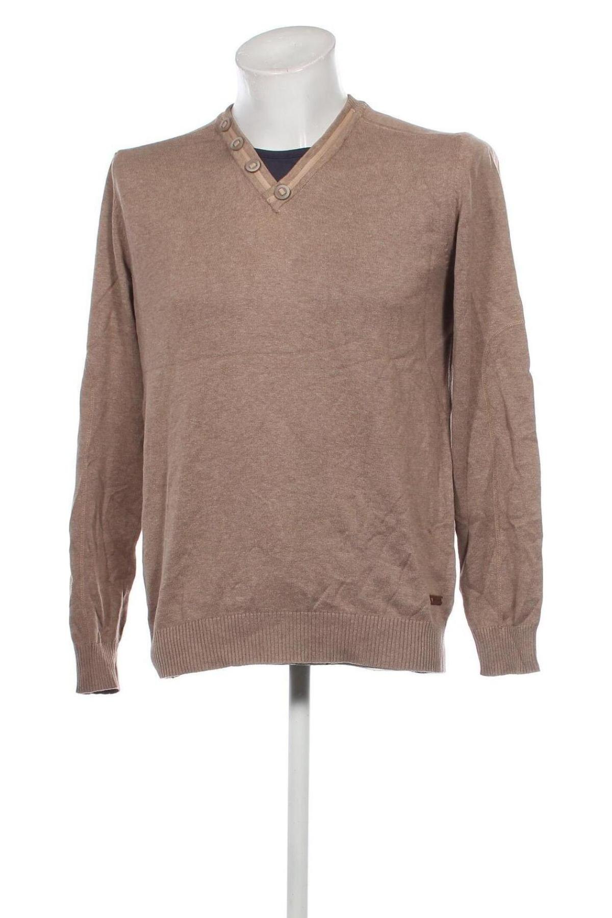 Herrenpullover Tom Tailor, Größe L, Farbe Beige, Preis 10,99 €