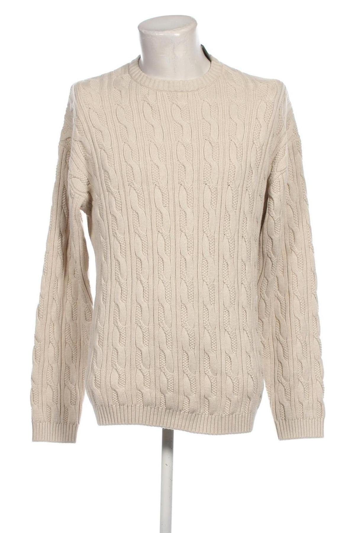 Herrenpullover Tom Tailor, Größe M, Farbe Ecru, Preis 27,79 €