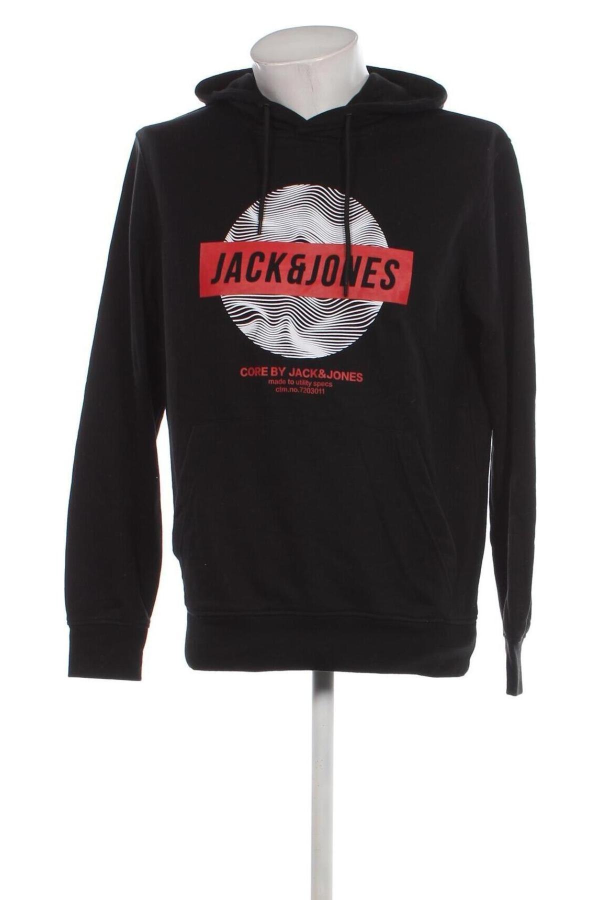 Мъжки суичър Core By Jack & Jones, Размер L, Цвят Черен, Цена 27,00 лв.