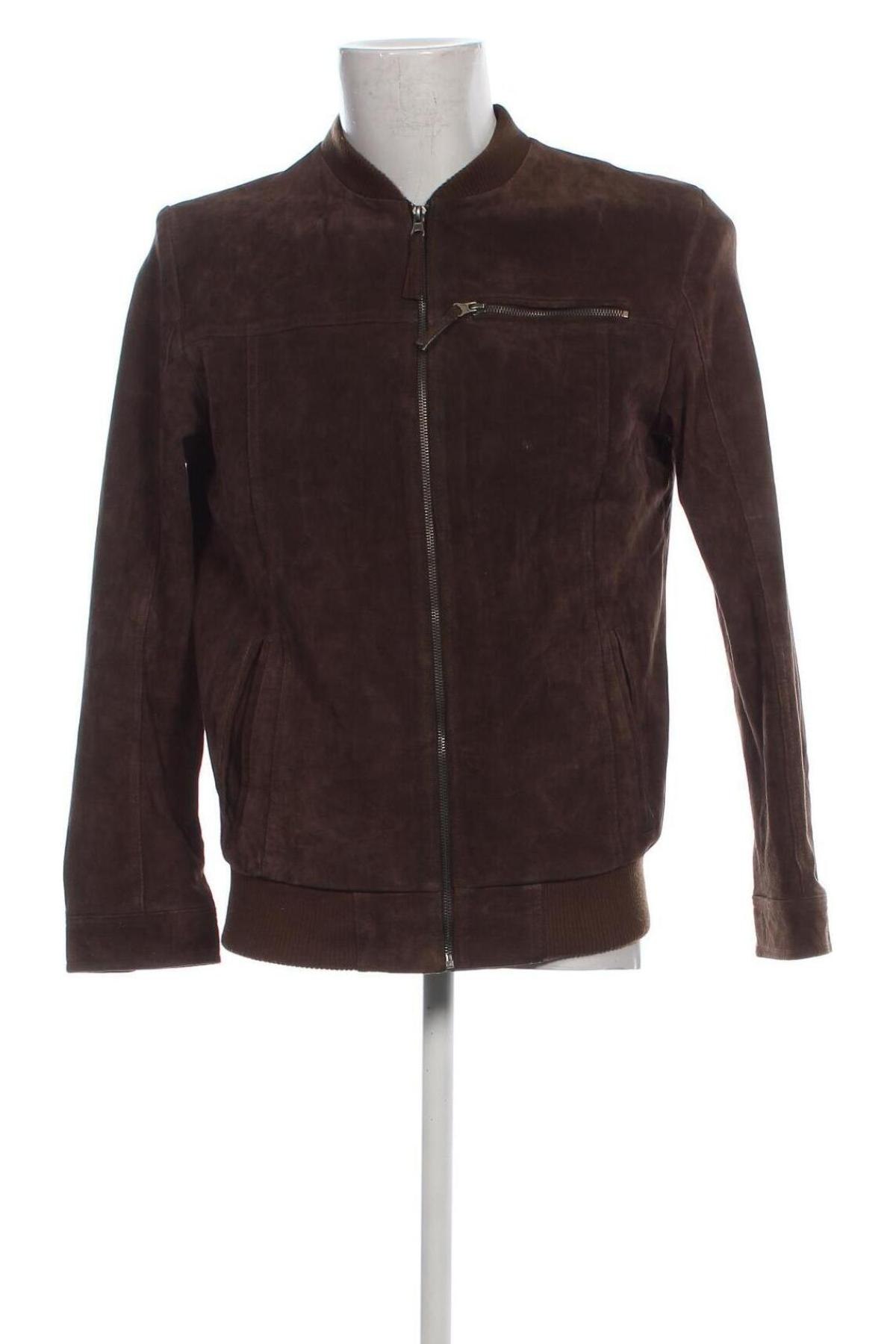 Herren Lederjacke Croft & Barrow, Größe M, Farbe Braun, Preis 44,99 €