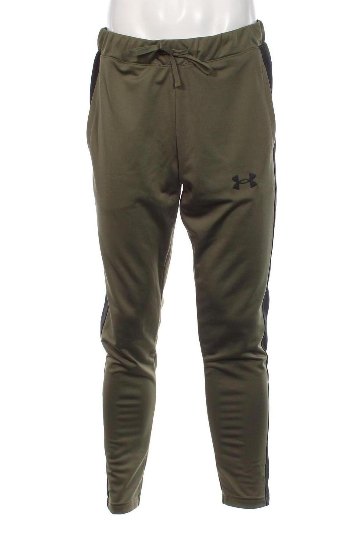 Pantaloni trening de bărbați Under Armour, Mărime L, Culoare Verde, Preț 305,92 Lei