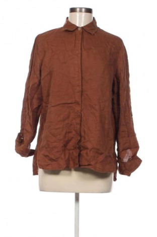 Дамска риза Massimo Dutti, Размер L, Цвят Кафяв, Цена 55,99 лв.