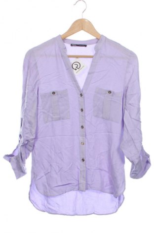 Damenbluse Zara, Größe XS, Farbe Lila, Preis 18,99 €