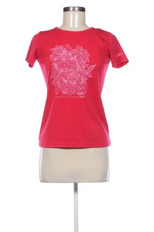 Γυναικείο t-shirt CMP, Μέγεθος S, Χρώμα Κόκκινο, Τιμή 17,54 €