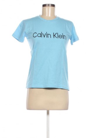 Damski T-shirt Calvin Klein, Rozmiar M, Kolor Niebieski, Cena 78,16 zł