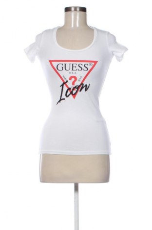 Damen T-Shirt Guess, Größe XS, Farbe Weiß, Preis 16,37 €