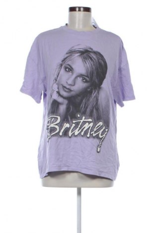 Damski T-shirt H&M, Rozmiar L, Kolor Fioletowy, Cena 39,08 zł