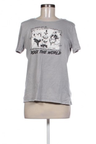 Damen T-Shirt Sinsay, Größe M, Farbe Grau, Preis 8,68 €