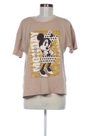 Damski T-shirt Stradivarius, Rozmiar L, Kolor Brązowy, Cena 39,00 zł