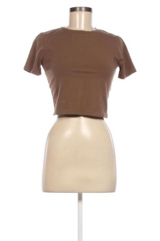 Damski T-shirt Zara, Rozmiar M, Kolor Brązowy, Cena 27,59 zł