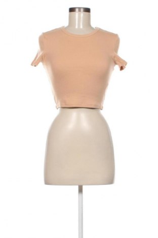 Damski T-shirt Zara, Rozmiar S, Kolor Beżowy, Cena 27,59 zł