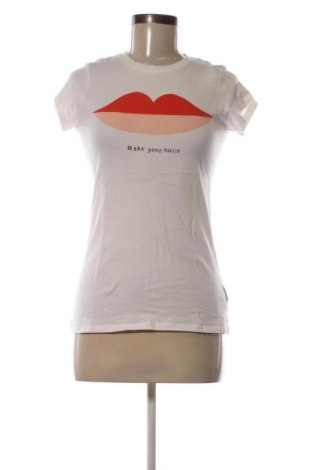 Damen T-Shirt Zara Trafaluc, Größe S, Farbe Weiß, Preis € 6,00