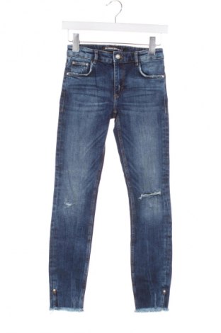 Damskie jeansy Zara Trafaluc, Rozmiar XS, Kolor Niebieski, Cena 10,66 zł