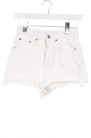 Pantaloni scurți de femei Zara, Mărime XS, Culoare Alb, Preț 52,63 Lei