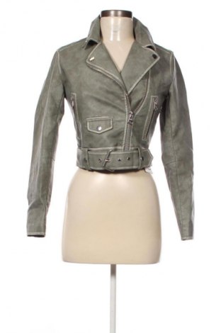 Női bőrdzseki Bershka, Méret XS, Szín Zöld, Ár 15 669 Ft