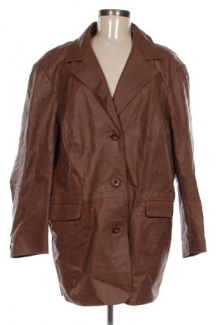 Дамско кожено яке Unbranded, Размер 3XL, Цвят Кафяв, Цена 58,99 лв.