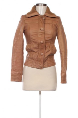 Geacă de piele pentru femei Unbranded, Mărime XS, Culoare Maro, Preț 332,99 Lei