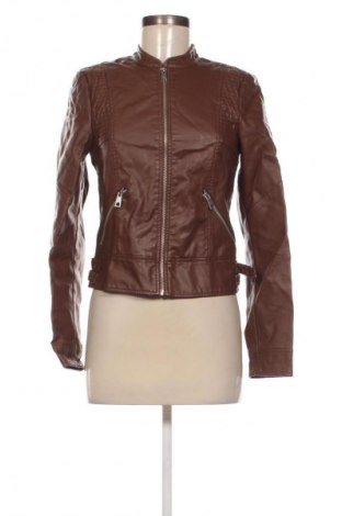 Дамско кожено яке Vero Moda, Размер S, Цвят Кафяв, Цена 41,99 лв.