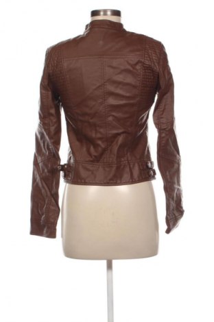 Дамско кожено яке Vero Moda, Размер S, Цвят Кафяв, Цена 41,99 лв.