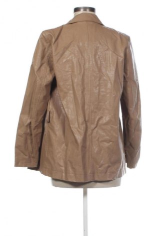 Дамско кожено яке Zara, Размер XS, Цвят Бежов, Цена 41,99 лв.