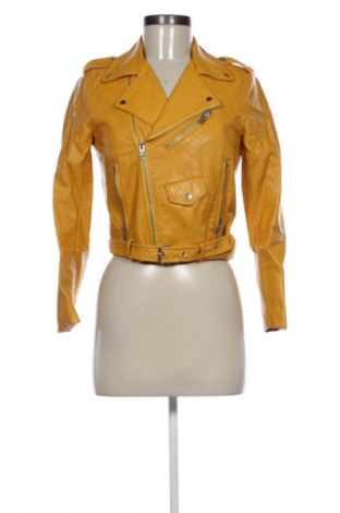 Damen Lederjacke Zara, Größe S, Farbe Orange, Preis 28,99 €