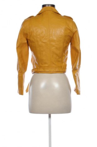 Damen Lederjacke Zara, Größe S, Farbe Orange, Preis 28,99 €