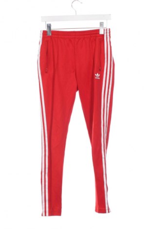 Дамско спортно долнище Adidas, Размер XS, Цвят Червен, Цена 41,99 лв.