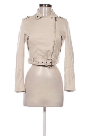 Geacă de femei Bershka, Mărime XS, Culoare Ecru, Preț 163,99 Lei