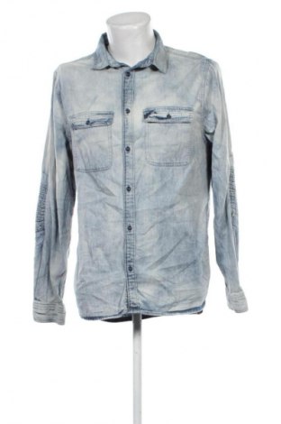 Мъжка риза H&M Divided, Размер L, Цвят Син, Цена 29,99 лв.