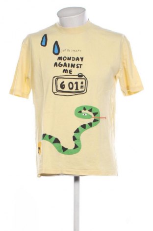 Męski T-shirt Zara, Rozmiar M, Kolor Żółty, Cena 36,78 zł