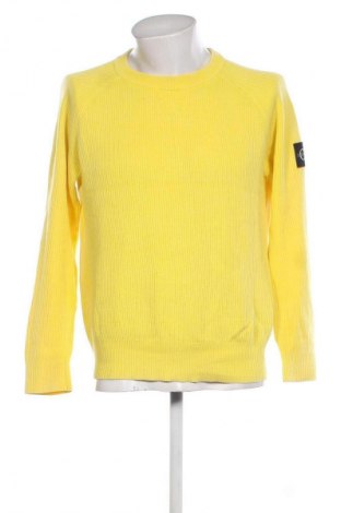 Мъжки пуловер Calvin Klein Jeans, Размер M, Цвят Жълт, Цена 68,99 лв.