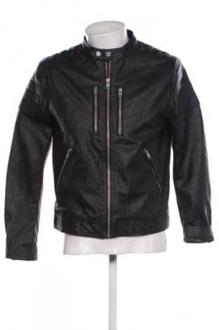 Мъжко кожено яке H&M, Размер L, Цвят Черен, Цена 49,00 лв.