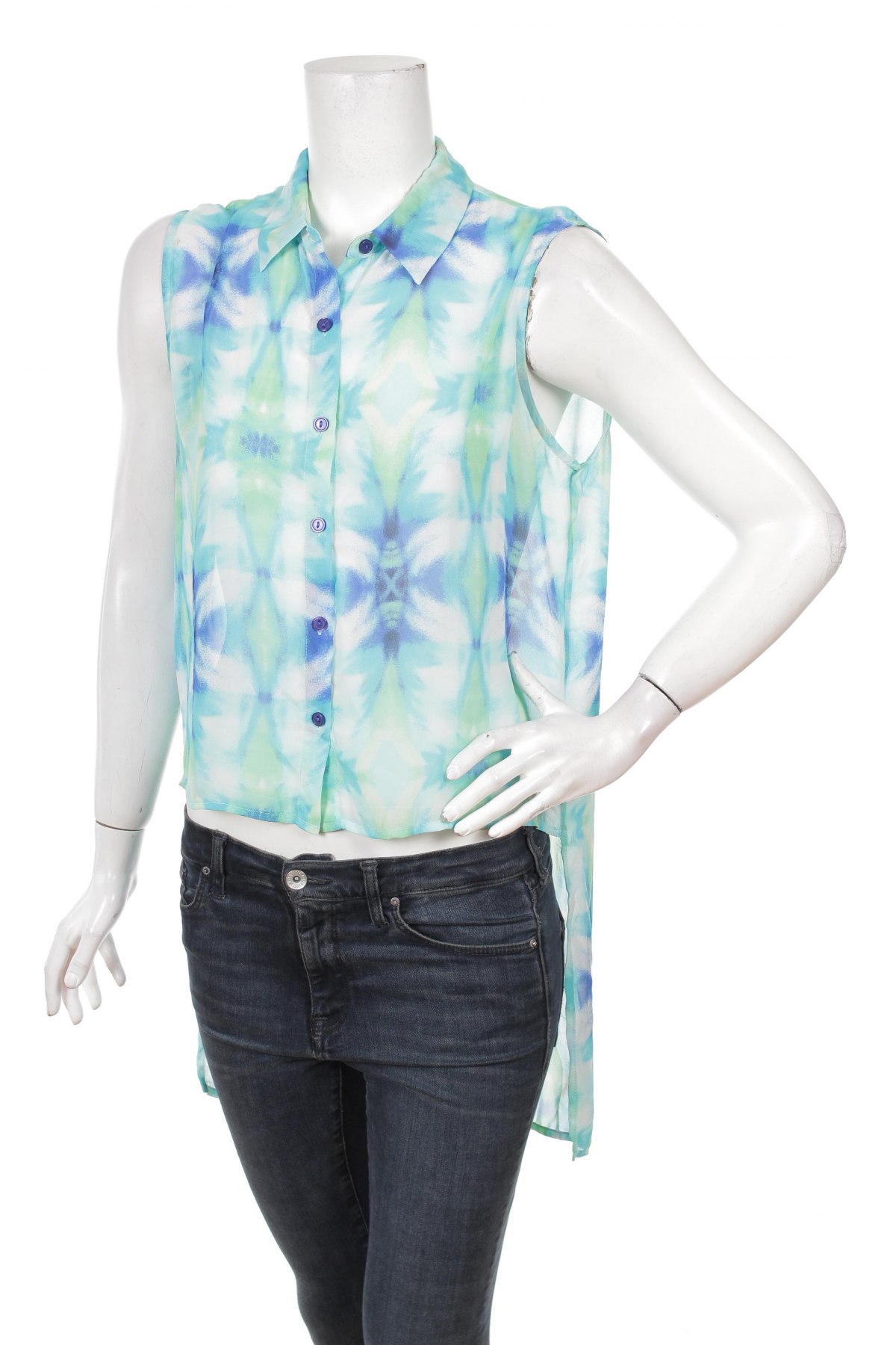 Γυναικείο πουκάμισο Forever 21, Μέγεθος M, Χρώμα Μπλέ, Τιμή 9,90 €