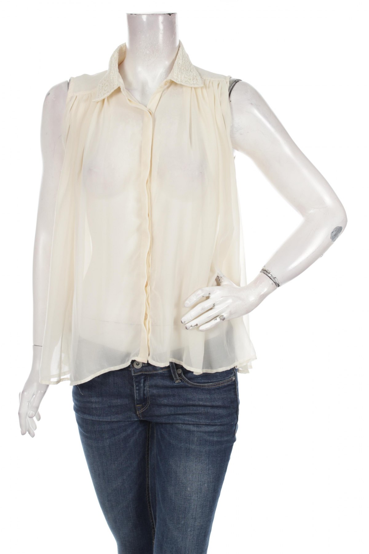 Γυναικείο πουκάμισο Vero Moda, Μέγεθος XS, Χρώμα Εκρού, Τιμή 9,28 €