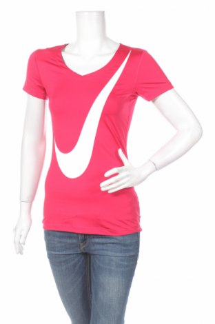 Γυναικείο t-shirt Nike, Μέγεθος S, Χρώμα Κόκκινο, 84% πολυεστέρας, 16% ελαστάνη, Τιμή 14,81 €