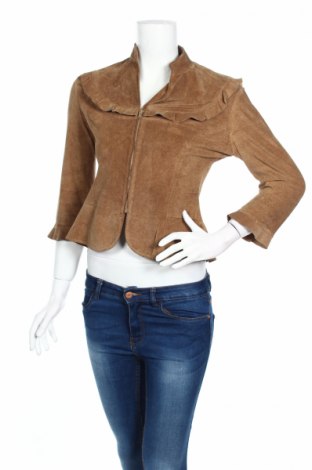 Γυναικείο δερμάτινο μπουφάν Bcbg Max Azria, Μέγεθος S, Χρώμα Καφέ, Φυσικό σουέτ, Τιμή 19,07 €