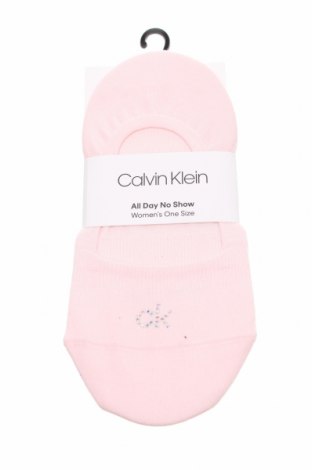 Чорапи Calvin Klein, Размер S, Цвят Розов, 43% памук, 30% модал, 21% полиестер, 4% еластан, Цена 20,30 лв.