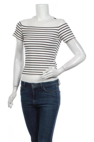 Damen Shirt Bershka, Größe S, Farbe Weiß, 59% Polyester, 32% Viskose, 9% Elastan, Preis 18,09 €