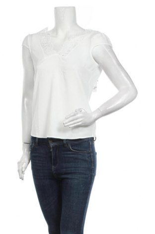 Дамска блуза Naf Naf, Размер S, Цвят Бял, 48% памук, 48% модал, 4% полиестер, Цена 51,35 лв.