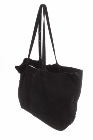 Γυναικεία τσάντα Mango, Χρώμα Μαύρο, Φυσικό σουέτ, Τιμή 43,92 €