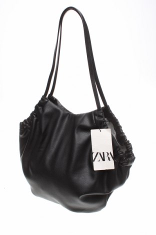 Γυναικεία τσάντα Zara, Χρώμα Μαύρο, Δερματίνη, Τιμή 44,54 €