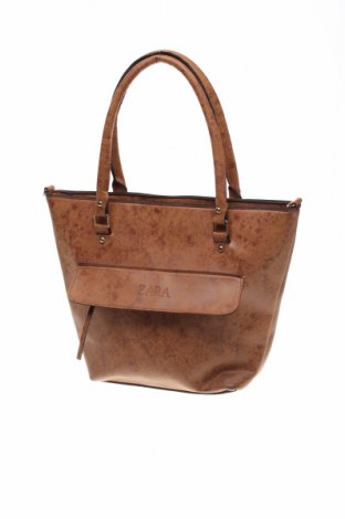 Γυναικεία τσάντα Zara, Χρώμα  Μπέζ, Δερματίνη, Τιμή 32,91 €