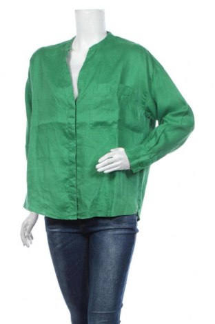 Γυναικείο πουκάμισο Mango, Μέγεθος S, Χρώμα Πράσινο, 100% λινό, Τιμή 16,08 €