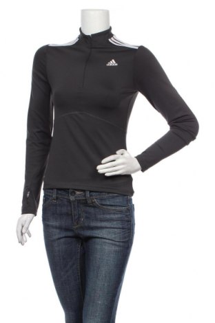 Damen Sport Shirt Adidas, Größe M, Farbe Grau, 85% Polyester, 15% Elastan, Preis 32,47 €