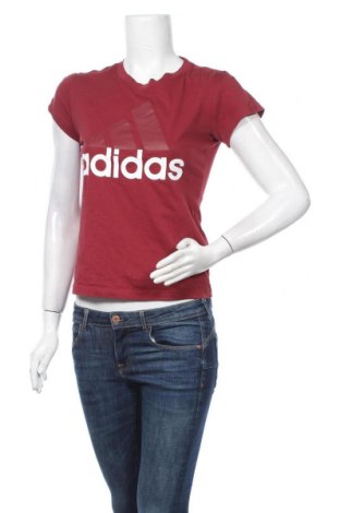 Damen T-Shirt Adidas, Größe S, Farbe Rot, Baumwolle, Preis 18,09 €