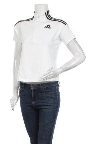 Damen T-Shirt Adidas, Größe M, Farbe Weiß, 90% Baumwolle, 10% Elastan, Preis 23,97 €