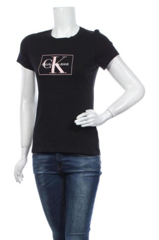 Γυναικείο t-shirt Calvin Klein, Μέγεθος S, Χρώμα Μαύρο, Βαμβάκι, Τιμή 32,12 €